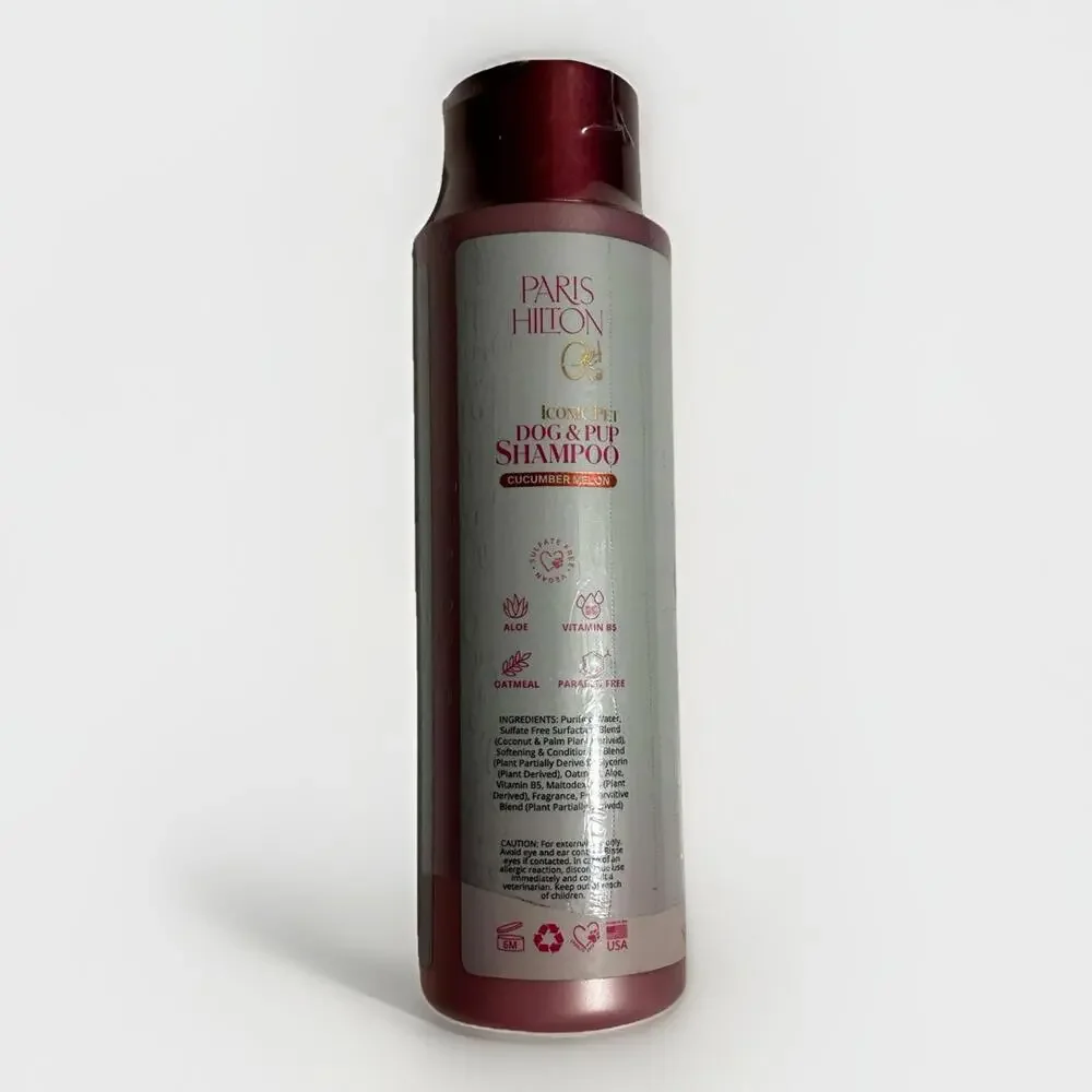 Paris Hilton Iconic Pet Dog & Pup Shampoo Cucumber Melon Soothie Cleanse New